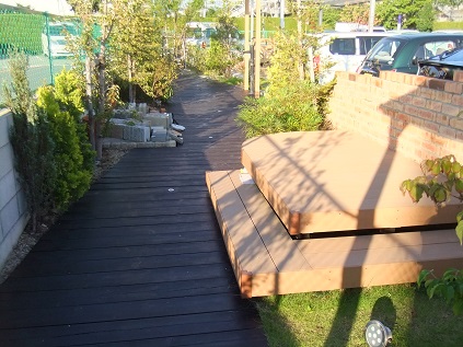 ウッドデッキ　リコステージ　トステム　ガーデンプラス神戸北町店